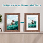 ZBEIVAN 11x14 White Picture Mats with Core Bevel Cut Frame Mattes for 8x10 Pictures - Pack of 5
