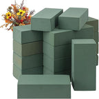IHDYPPEW 16 PCS Green Floral Foam Blocks, 7.8"L x 2.4"W x 3.54"H Floral Foam for Flower Arrangements, Dry and Wet Florist Foam for Flowers, Flower Foam Bricks for Flowers Business, Outdoor, Weddings