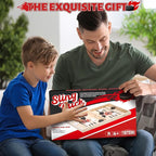Large Fast Classic Slingshot Puck Game, Wooden Hockey Board Games for Family Night, Table Game for Adults and Kids, 2 Player Games for Ages 6 and Up, Test Speed and Accuracy, Air Hockey