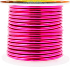 Mandala Crafts 8 Gauge Anodized Aluminum Craft Wire for Jewelry Making - 32 FT Colored Flexible Magenta Wire - Bendable for Bonsai Armature Crafting Sculpting