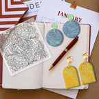 CHGCRAFT Clay Texture Mat Retro Floral Clay Texture Sheets Silicone Polymer Stamp Sheet Modeling Pattern Pad for Polymer Pattern Making Earrings Jewelry 5.5x5.5inch