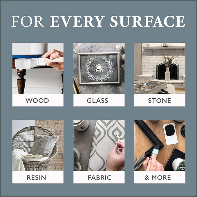 AMY HOWARD AT HOME Chalk-Based One Step Paint for Furniture, Cabinetry, Decor, Finish, and More | No Stripping, Sanding, or Priming | Dark Base | 16 Ounce | Easy Street