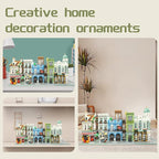 ZenithFlow Street View Building Blocks Kit, Gem Store Mini Blocks Construction Toys European Architecture Model House Store Building Set, Idea Gifts Home Decoration Collection for Adults 3115 PCS