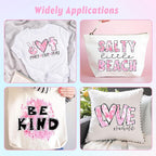 Tintnut Pink White Splash Heat Transfer Vinyl - 6 Sheets 10"x12"Watercolor HTV Patterned HTV Iron On Vinyl for T-Shirts Hats Clothes,for Cricut & Silhouette Cameo