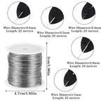 5 Rolls Jewelry Making Wire 18, 20, 22, 24, 26 Gauge Copper Craft Wire Bendable Metal Jewlery Wires Kit Silver Beading Wires for Jewelry Making Supplies and Crafting, 5 Size(Silver)