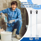 Set of 2 Paint Mixer for Drill Painting Mixer Stirrer Drill Attachment, 15.7" Mixing Paddles and 2.3" Mixing Impeller, Mix 1 to 3 Gallons of Paint, Resin, Concrete, and More