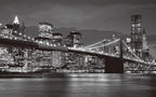Brooklyn Bridge and New York City Wall Murals Large Photo Wallpaper Murals for Wall Living Room Bedroom Dining Room(Not Self-Adhesive) 151inchx105inch (385x268cm)