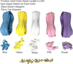 DOITEM Zipper Tape 3 mm by The Yard - 12.5 Yard/14 Meter Nylon Endless Set With Slider - 5 Colors for Sewing