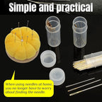 Uxney Pin Cushion,Wooden Sewing Pin Cushion Pincushion Needle Cushion for Sewing Quilting Needlework DIY Crafts(Yellow,2 PCS)
