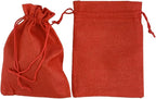 Palmhomee Pack of 25 Burlap Gift Bags with Drawstring Linen Jewelry Pouches Wedding Hessian Jute Bags for Birthday and Treat Pouches Party Wedding Favors Gift (7x9 Inch, Red)