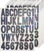 Starboling Letter Stickers,2 inch 8 Sheets Black Alphabet Sticker,Self Adhesive Vinyl Letter Stickers Mailbox Numbers,for Arts Crafts Outdoor Sign Poster Mailbox Sign Doors Mailboxes Car Truck