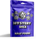 Half-Pound Mystery Dice Bag – Full Polyhedral Sets & Unique Secret Styles - Rainbow Transparent, Starry, Pearlescent, & Jade Textured Dice for RPG Gamers & Collectors