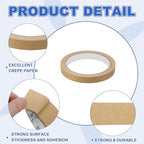 MECCANIXITY Masking Tape 0.5 Inch x 21 Yard Painter's Tape Brown Paint Tapes for DIY Crafts Arts Drawing Decoration Labeling Car Painting Artist Teachers, Pack of 6