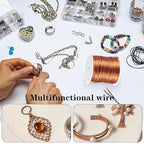5 Rolls Copper Wire for Jewelry Making 18, 20, 22, 24, 26 Gauge Copper Jewelry Wire Craft Wires Bendable Beading Wires for Making Crafts, Sculpting, 5 Size(Copper)