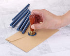 Yoption 15 Pieces Glue Gun Sealing Wax Sticks for Wax Seal Stamp, Great for Wedding Invitations, Cards, Envelopes (Blue)