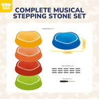 TOY Life 5 Pcs Light Up Musical Balance Stepping Stone for Kids, Indoor Outside Toys for Kids Ages 4-8, Toddler Outdoor Toys, Stepping Stones Game Sensory Balance Toy