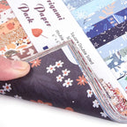 Origami Paper Kit 50 Sheets 70GSM 6 Inch Square Double Sided Color 50 Vivid Japanese Washi Chiyo Colors for Hand Crafts Origami Paper Arts Creativity.Winter