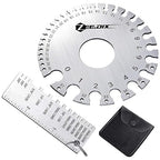 ZeeDix Wire Gauge Measuring Tool (2 Pcs) - Round Dual Sided Metal Sheet Gage & Metal Sheet Thickness Gauge, Stainless Sheet Wire Size Chart & Welding Measurement Tool