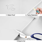 Neoprene Sponge Rubber Foam Sheets with Adhesive Backing, 12" x 60" x 1/16" White Foam Roll Insulation Board Soundproof Neoprene Mat, Great for Cosplay Padding, DIY, Gaskets, Costume, Crafts
