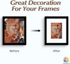 Mat Board Center, Pack of 25, 8x10 for 5x7 White Mats - Acid Free, 4-ply Thickness, White Core - for Pictures, Photos, Framing