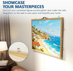 1500 Pcs Adjustable Jigsaw Puzzle Board with Drawers and Cover, 33.3"x24.3" Rotating Puzzle Table with Lazy Susan, Frame for Wall Art Display