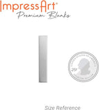ImpressArt - Premium Metal Stamping Rectangle Blanks for Metal Stamping and Jewelry Making (24 Pack) (1/4" x 1 1/2" Rectangle Strip, Aluminum)