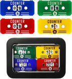 4Pcs MTG Life Counter with Metal Box, Health Tracker Life Counter for MTG Magic Card Games Accessories Tabletop RPG D&D CCG TCG Board Games