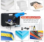 Electric Hot Knife Kit for Grooving/Sculpting/Cutting (5 Blades) Air Cooled 200W 110-120V Pro Slotter Foam Cutting Tool Styrofoam Cutter for XPS, EPP, EPS, EVA, EPE, KT Board, Sponge