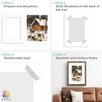 Mat Board Center, 12x16 White Mats for 8x12 Pictures - Acid Free, 4-ply Thickness, White Core, Bevel Cut - for Artworks, Photos, Framing - Pack of 12