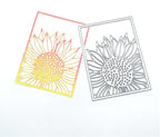 Mvchifay Cutting Dies for Card Making Metal Die-Cuts Scrapbooking Tool Hollow Frame DIY Craft Punch Template Embossing for Paper Album Decor (Sunflower Frame-12.6x9.8cm)