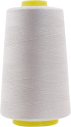 Mandala Crafts 4 Pack of Serger Threads Cones Spools - 20S/2 24000 Yards Polyester Off White Threads for Sergers Machine and Overlock Quilting Sewing Machine