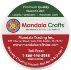 Mandala Crafts 1mm 109 Yards Mint Cotton Waxed Cord for Jewelry Making Bracelet Cord Waxed String - Beading String Thread Jewelry Cords for Necklaces String