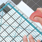 Quilting Rulers, Acrylic Quilt Ruler,4 Square Fabric Cutting Ruler (4.5""X4.5"", 6""X6"", 9.5""X9.5"", 12.5""X12.5""), Quilting Templates with Non Slip Rings. (Blue)