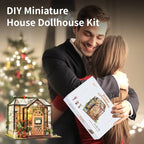 DIY Miniature House Kit, Miniature Kit with LED, Dollhouse Kit for Adults Teen, Mini House Building Kit for Birthday, Jenny Greenhouse