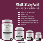 Chalky Chicks All-in-One Chalk Paint for Furniture or Cabinet - 4 Fl Oz - Matte Finish Logan Berry (Plum) for Metal, Wood Furniture Paint - No Sanding All-in-One for Home Decor & Crafts, USA Made