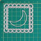 Cutting Dies Metal Stencils Scrapbooking Tools DIY Embossing Template for Paper Card Making Album Arts Crafts Supplies (Moon Frame-6.9x6.9cm)