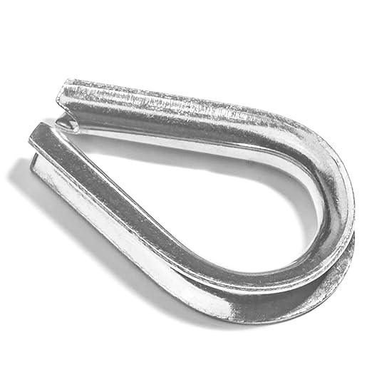 Heavy Duty Stainless Steel Thimbles for 1/4” Cables, T316 Marine Grade – Lot of 100