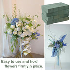 IHDYPPEW 16 PCS Green Floral Foam Blocks, 7.8"L x 2.4"W x 3.54"H Floral Foam for Flower Arrangements, Dry and Wet Florist Foam for Flowers, Flower Foam Bricks for Flowers Business, Outdoor, Weddings