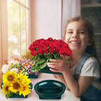 Karenhi 12 Pcs Floral Supplies Green Bowls for Flower Arrangements Large Size 6.3 Inch Floral Foam Bowls for Arrangements Holiday Wedding Fresh Flower Decoration Supplies (Foam Not Include)