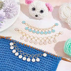 NBEADS 2 Pcs 0-9 Enamel Number Knitting Row Counter Chains, Alloy Stitch Markers Row Counting Accessories for Knitting Crochet Tracking Project Progress