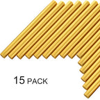 Nuanchu 15 Pcs Glue Gun Sealing Wax Sticks Retro Vintage Wax Sticks for Seal Stamp and Letter for Wedding Invitations Card Envelope Christmas Holiday Gift Ideas(Gold)