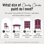 Chalky Chicks All-in-One Chalk Paint for Furniture or Cabinet - 8 Fl Oz - Matte Finish Logan Berry (Plum) for Metal, Wood Furniture Paint - No Sanding All-in-One for Home Decor & Crafts, USA Made