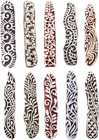 Clay Printing Stamps Urban Border Design Wood Blocks (Set of 10) Htag2157