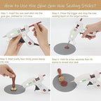 52pcs Wine Red Wax Sealing Sticks, Andotopee Glue Gun Adhesive Seal Sticks for Stamp Seals, Premium Sealing Wax for Envelope Seals Wedding Invitation Craft Adhesive, Great Gift Ideas (Mini Size)