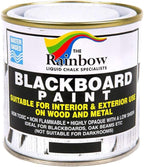 Chalkboard Blackboard Paint - Brush on Wood, Metal, Glass, Wall, Plaster Boards Sign, Frame or Any Surface. Use with Chalk Pen Wet Erase, Non-Toxic - Matte Finish [Black] - (8.5oz Cover 32 sf)