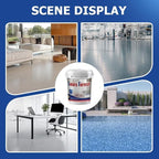 Louis Forest Epoxy Floor Paint, High-Gloss Marble Effect Coating, Epoxy Colored Sand Floor Paint, Wear-Resistant and Non-Slip for Indoor Outdoor (1KG-Green)
