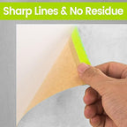 ADHES Pre-Taped Masking Paper for Painting, 3 Rolls 12 Inch x 50 Feet Tape and Drape Painters Paper Roll with Masking Tape, Automotive Paint Masking Paper for Cars, Walls, Floors, Furniture Protection