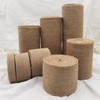 INSPIRELLE 6" Natural Burlap Fabric Roll 10 Yards Jute Ribbon for Gift Wrapping Craft Projects Wedding Decoration Home Decoration 15CM