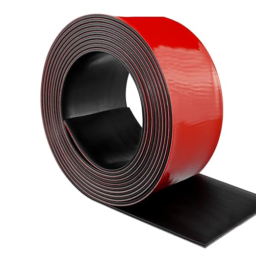 Neoprene Rubber Strips Self Adhesive Solid Rubber Sheets, Rolls & Strips for DIY Gaskets Crafts Pads Seals Warehouse Flooring Neoprene Sheet with Adhesive Backing (3" Wide x 1/16" Thick x 10' Long)