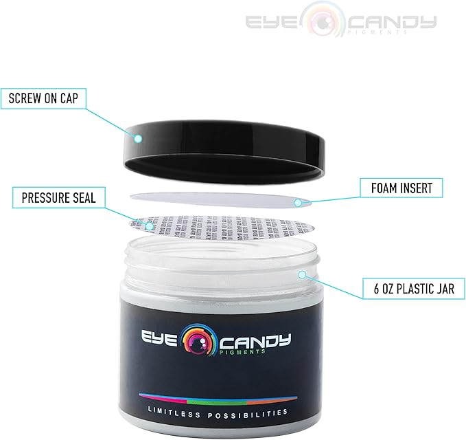 Eye Candy Pigments Premium White Mica Powder - Shide (50gr) - for Epoxy, Resin, Soap, Paint, Woodworking, Acrylic Pouring, Bath Bombs, Fishing Lures - DIY Arts and Crafts Additive